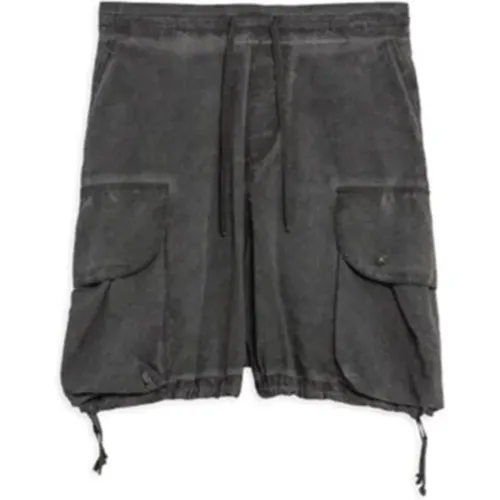 Schwarze Nylon Shorts , Herren, Größe: M - A Paper Kid - Modalova