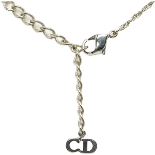 Pre-owned Silver necklaces , female, Sizes: ONE SIZE - Dior Vintage - Modalova