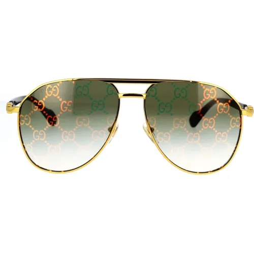 Vintage-inspirierte Oversized Piloten Sonnenbrille mit GG Logo - Gucci - Modalova