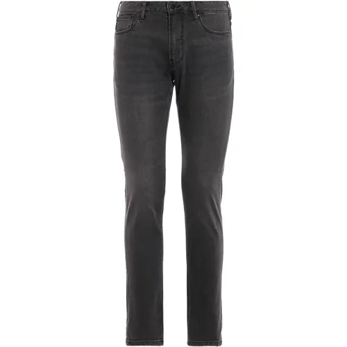 Grey Noos Men`s Slim-fit Jeans , male, Sizes: W29 - Emporio Armani - Modalova