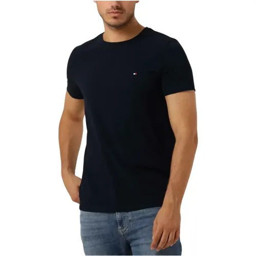 Herren Polo T-Shirt Core Stretch Slim C-neck , Herren, Größe: XL - Tommy Hilfiger - Modalova