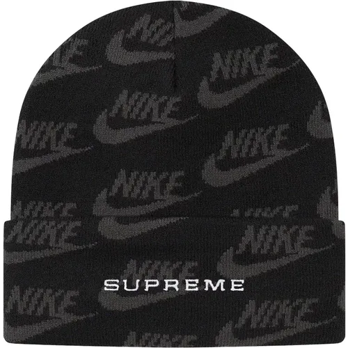 Supreme Jacquard Logos Beanie Limited Edition - Nike - Modalova