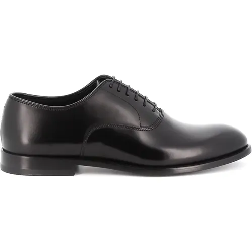 Schwarzer gebürsteter Lederschuh Oxford , Herren, Größe: 39 EU - Doucal's - Modalova