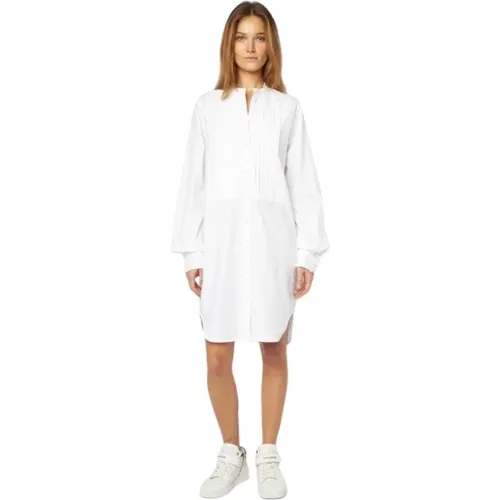 Weiße Rhebe Hemdkleid mit Knopfverschluss , Damen, Größe: S - Zadig & Voltaire - Modalova