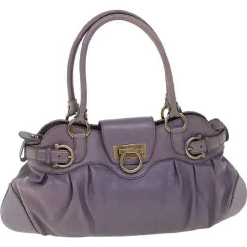 Pre-owned Leather shoulder-bags , female, Sizes: ONE SIZE - Salvatore Ferragamo Pre-owned - Modalova