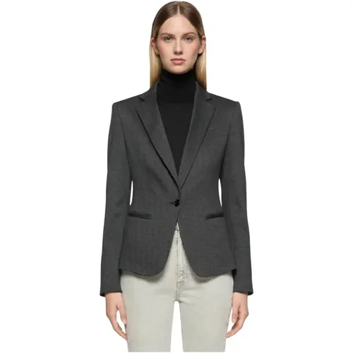 Jersey-Blazer mit Ein-Knopf-Verschluss , Damen, Größe: 2XS - Dondup - Modalova