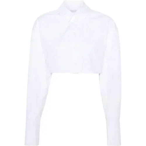 Cropped Shirt,Optisch Weiße Kurzarmbluse - PATRIZIA PEPE - Modalova
