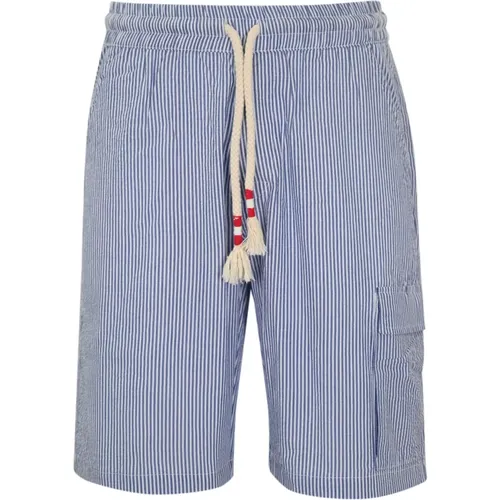 Linen Striped Shorts , male, Sizes: XL, S, M - MC2 Saint Barth - Modalova