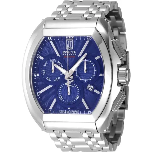 Masculine Quartz Watch - Blue Dial , male, Sizes: ONE SIZE - Invicta Watches - Modalova