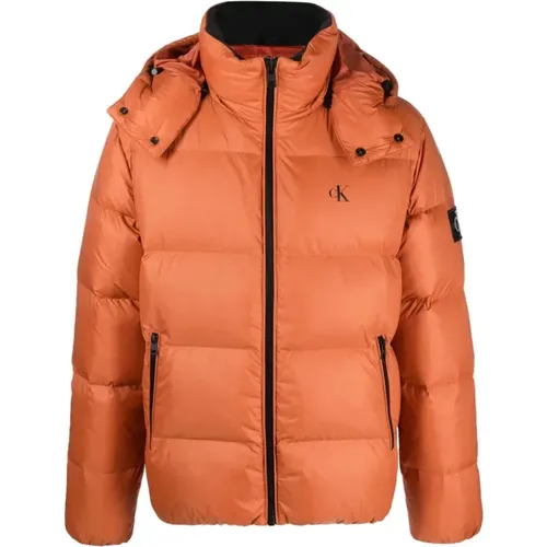 Essentials down jacket , male, Sizes: L, M - Calvin Klein Jeans - Modalova