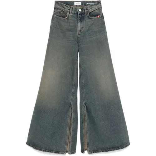 Blaue Denim Wide Leg Jeans Amish - Amish - Modalova