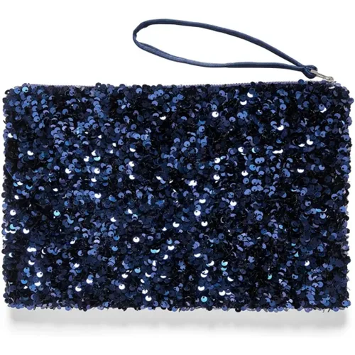 Midnight Sail Sequin Clutch , female, Sizes: ONE SIZE - Part Two - Modalova