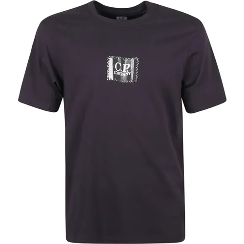 Jersey Small Logo Label T-shirt , Herren, Größe: L - C.P. Company - Modalova