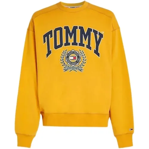 Oversized Logo Sweatshirt , Herren, Größe: M - Tommy Jeans - Modalova
