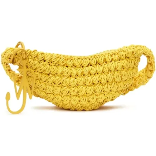 Gelbe Gehäkelte Schultertasche,Gelbe Taschen Kollektion - JW Anderson - Modalova