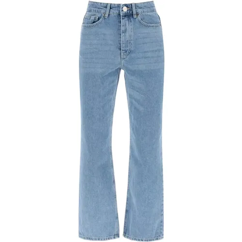 Denim Cropped Jeans , female, Sizes: W26, W27, W28, W30 - By Malene Birger - Modalova