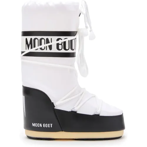 Weiße Damen Stiefeletten , Damen, Größe: 35 EU - moon boot - Modalova