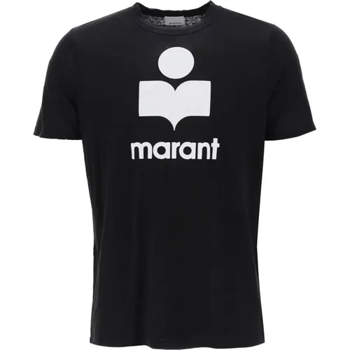 Logo Linen T-shirt , male, Sizes: M, S, L - Isabel marant - Modalova