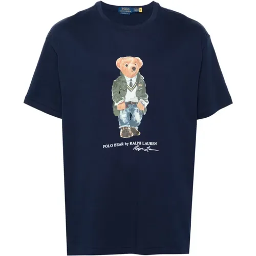 Polo Bear' t-shirt , male, Sizes: XL, L - Ralph Lauren - Modalova