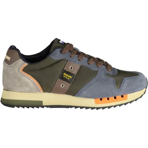 Green Sneakers Lightweight Comfortable Stylish , male, Sizes: 10 UK - Blauer - Modalova