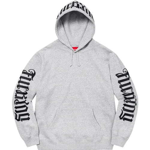 Limitierte Auflage Ambigram Hoodie Heather Grey , Herren, Größe: XL - Supreme - Modalova