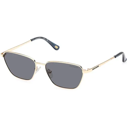 Goldener Rahmen Graue Polarisierte Sonnenbrille - Skechers - Modalova