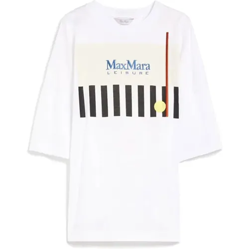 Oversized T-Shirt mit 3/4-Ärmeln , Damen, Größe: L - Max Mara - Modalova