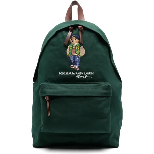 Grüner Baumwoll-Casual-Rucksack - Polo Ralph Lauren - Modalova