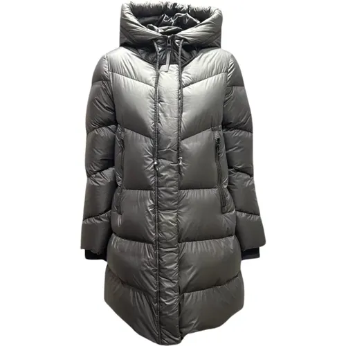 Quilted Jacket with Hood and Zipper , female, Sizes: S, XS, XL - Montereggi - Modalova