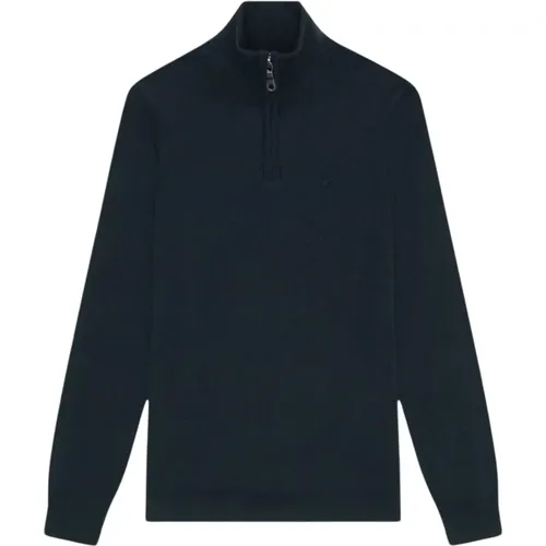 Tonal Eagle Merino Quarter Zip Jumper , Herren, Größe: M - Lyle & Scott - Modalova