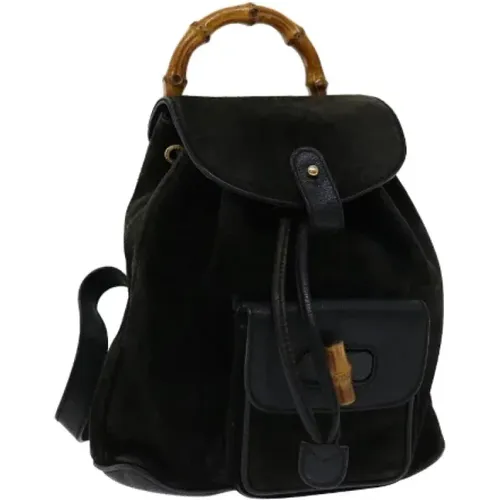 Pre-owned Suede backpacks , female, Sizes: ONE SIZE - Gucci Vintage - Modalova