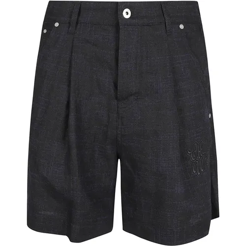 Men's Clothing Shorts Blue Ss24 , male, Sizes: M, S - Off White - Modalova