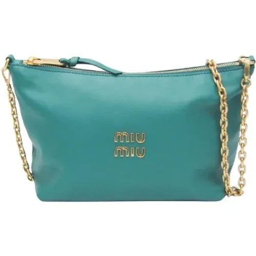 Pre-owned Leather shoulder-bags , female, Sizes: ONE SIZE - Miu Miu Pre-owned - Modalova