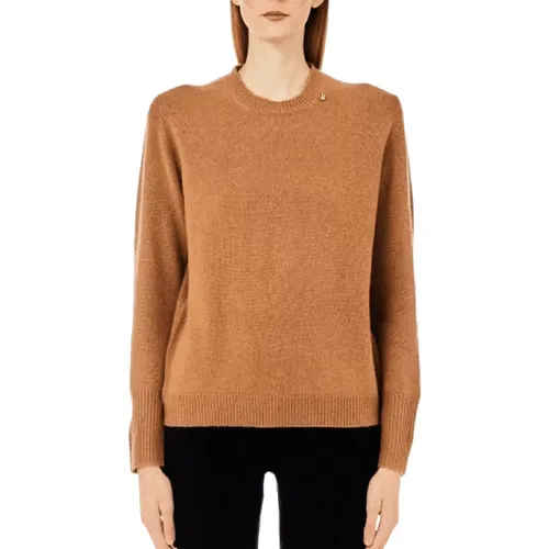 Weicher Kamelgeschlossener Pullover , Damen, Größe: M - Liu Jo - Modalova