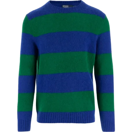 Gestreifter Wollmisch Rundhalsausschnitt Pullover - Polo Ralph Lauren - Modalova