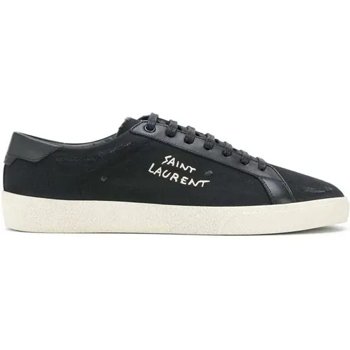 Court Classic Sl/06 Embroidered Turnschuhe , Herren, Größe: 40 EU - Saint Laurent - Modalova