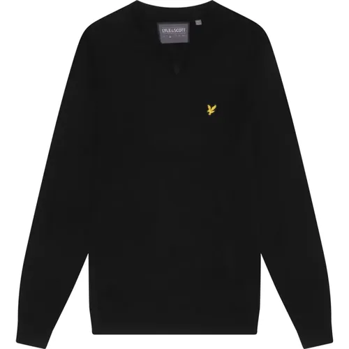 Merino Blend V Neck Pullover , Herren, Größe: XL - Lyle & Scott - Modalova