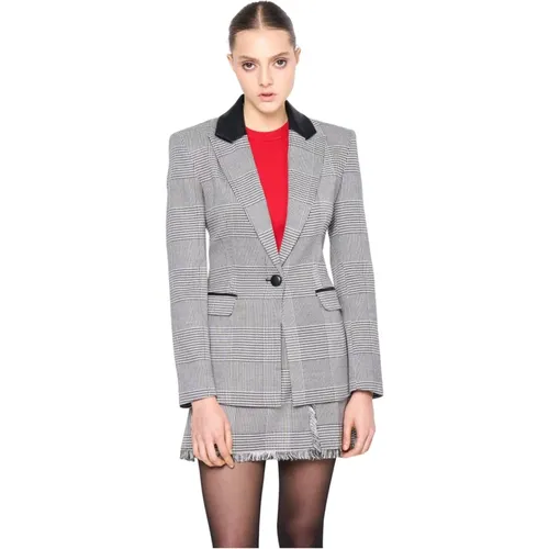 Karierte taillierte Blazer , Damen, Größe: XS - Silvian Heach - Modalova