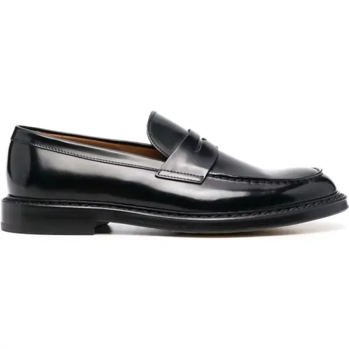 Klassische schwarze Horse Penny Loafers , Herren, Größe: 42 EU - Doucal's - Modalova