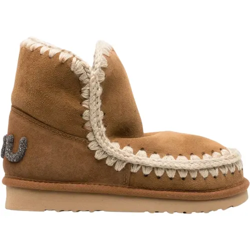 Glitter Eskimo Cognac Stil Stiefel , Damen, Größe: 37 EU - Mou - Modalova