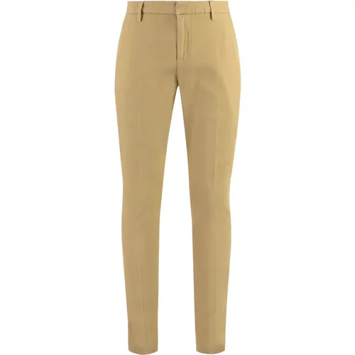 Baumwoll Chino Hose mit Aufrollbaren Bündchen , Herren, Größe: W38 - Dondup - Modalova