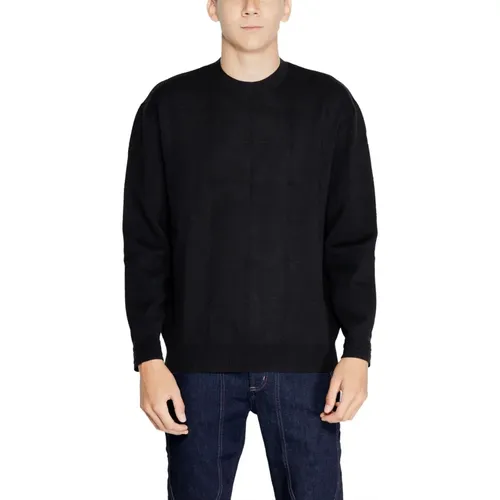 Schwarzer Karo Pullover , Herren, Größe: S - Emporio Armani - Modalova