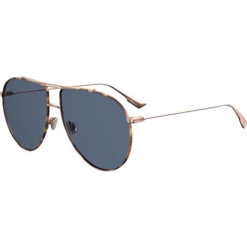 Monsieur Sunglasses Havana/Blue , female, Sizes: 63 MM - Dior - Modalova