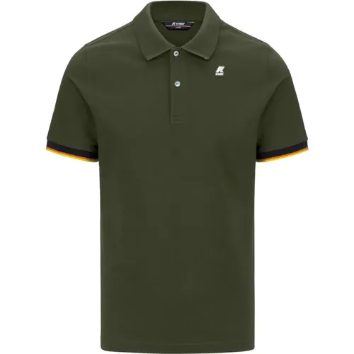 Vincent Cotton Pique Polo Shirt , male, Sizes: L, XL, M - K-way - Modalova