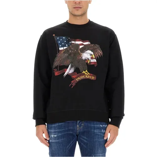 Cool Fit Cotton Sweatshirt Made in Italy , male, Sizes: L, S - Dsquared2 - Modalova