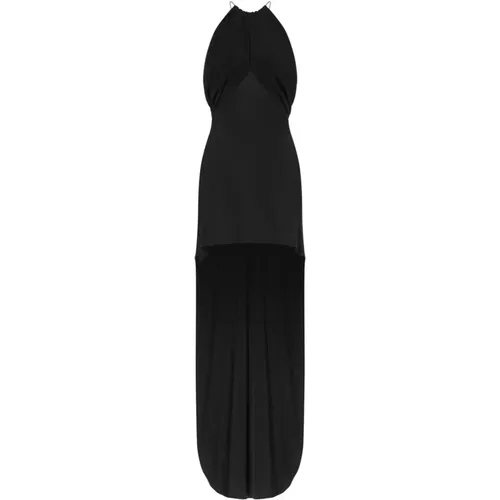 Schwarzes Halterneck High-Low Kleid , Damen, Größe: 2XS - Philosophy di Lorenzo Serafini - Modalova