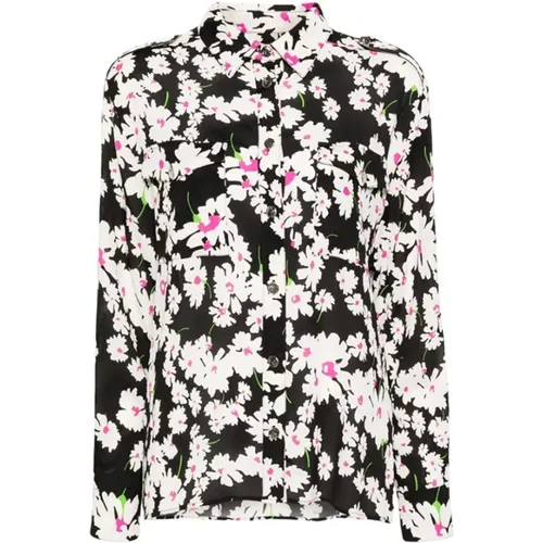 Floral Print Button Shirt , female, Sizes: M, S, XS - Msgm - Modalova