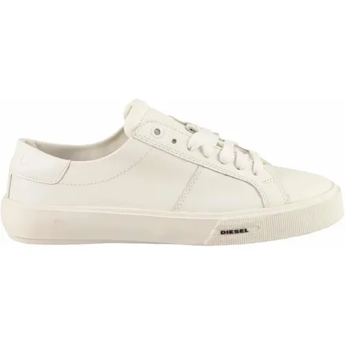 Leather Sneakers with Rubber Sole , female, Sizes: 4 UK, 3 UK, 6 UK, 8 UK, 7 UK, 5 UK - Diesel - Modalova