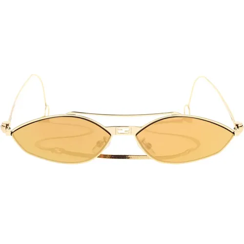 Baguette Sonnenbrille mit Kette - Fendi - Modalova