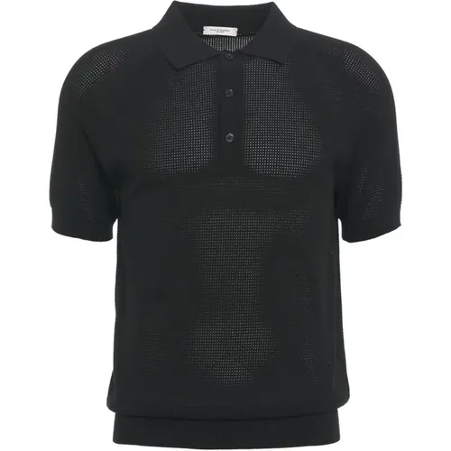 Schwarze T-Shirts & Polos für Männer , Herren, Größe: M - Paolo Pecora - Modalova
